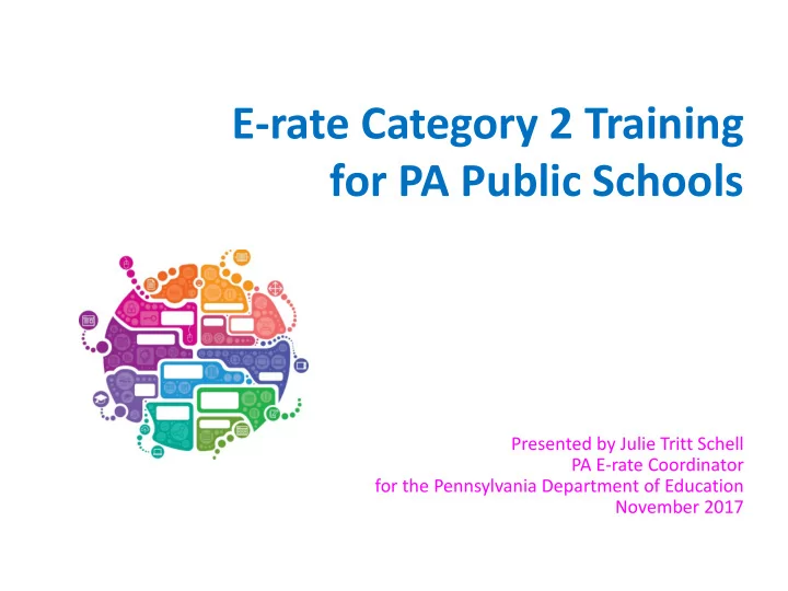 e rate category 2 training for pa public schools