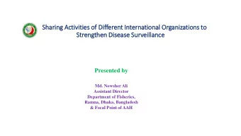 Sh  Sharin  ing Activ  tivit  itie  ies of  f Dif  ifferent In  Internatio  ional  l Organiz