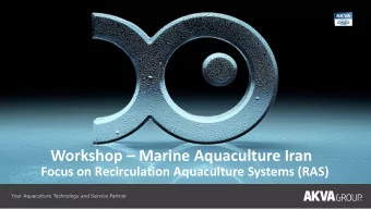 Workshop  Marine Aquaculture Iran  Focus on Recirculation Aquaculture Systems (RAS)  Your