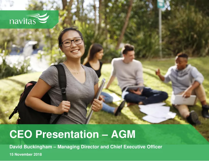 ceo presentation agm