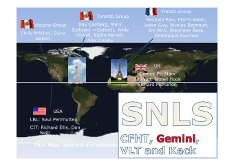 French Group  Toronto Group  Reynald Pain, Pierre Astier,  Ray Carlberg, Mark  Julien Guy, Nicolas