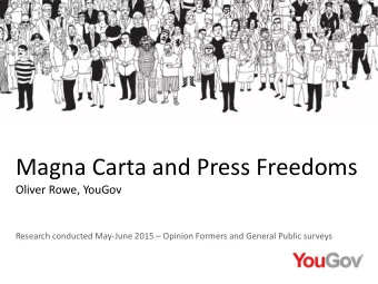 Magna Carta and Press Freedoms  Oliver Rowe, YouGov Research conducted May-June 2015  Opinion