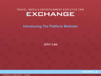 Introducing The Platform Marketer  John Lee  1  Addressability at scale (AAS)  Addressability At
