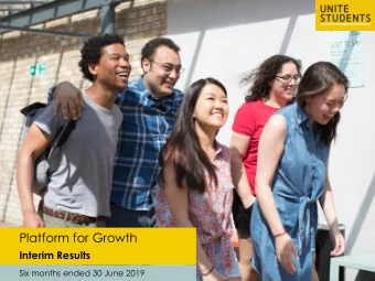 Platform for Growth  Interim Results  Six months ended 30 June 2019  DELIVERING ON EARNINGS