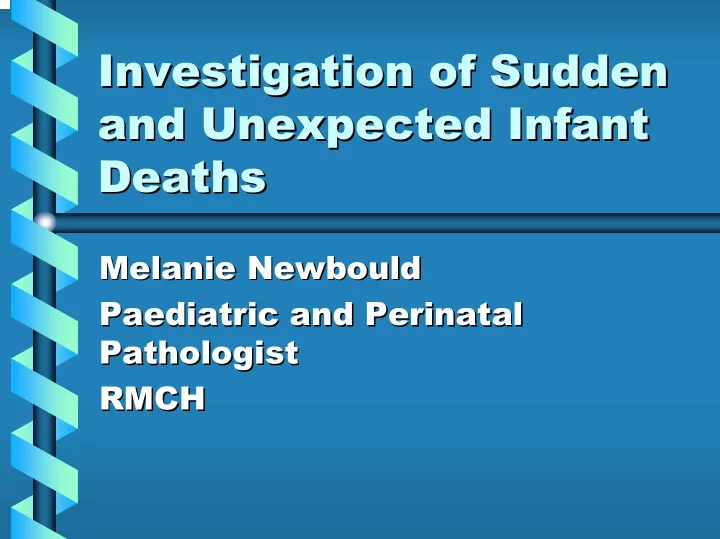 investigation of sudden investigation of sudden and