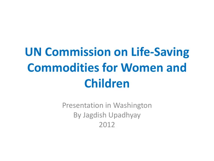 commodities for women and
