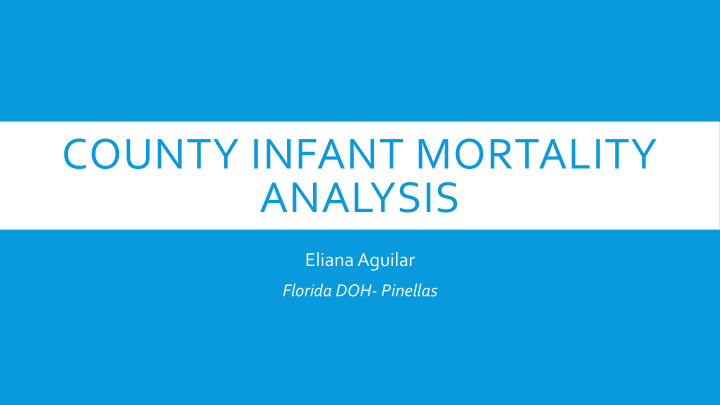 county infant mortality
