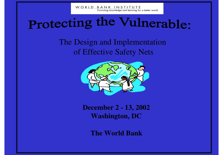 the design and implementation of effective safety nets