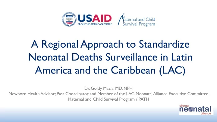 neonatal deaths surveillance in latin