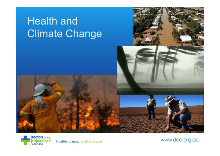health and climate change