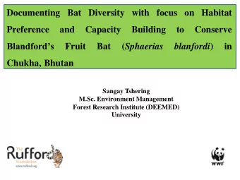 Sangay Tshering M.Sc. Environment Management  Forest Research Institute (DEEMED) University