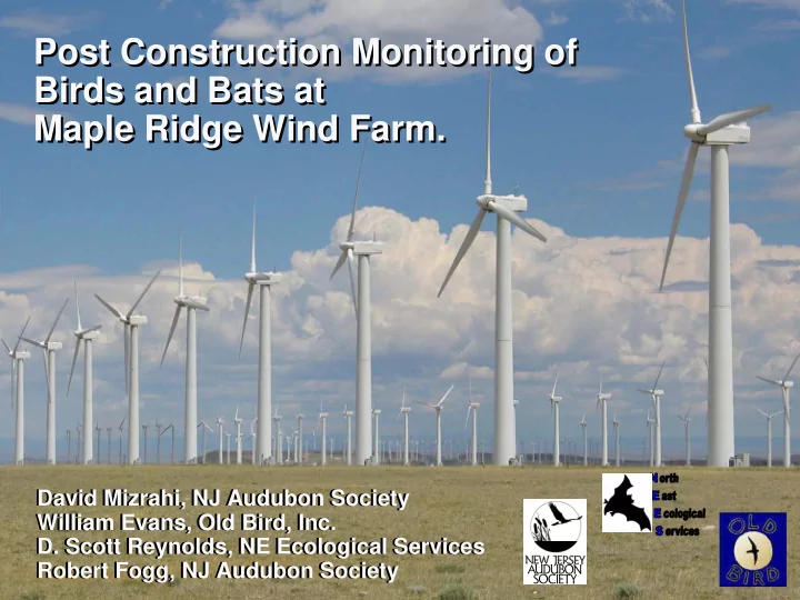 post construction monitoring of post construction