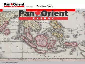 October 2013 Page 01  Cautionary Statement Page 02  This presentation contains forward looking