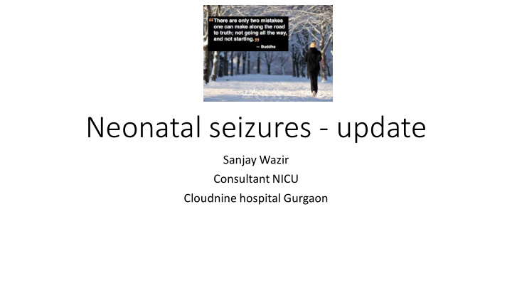 neonatal seizures update