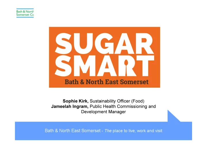sophie kirk sustainability officer food jameelah ingram