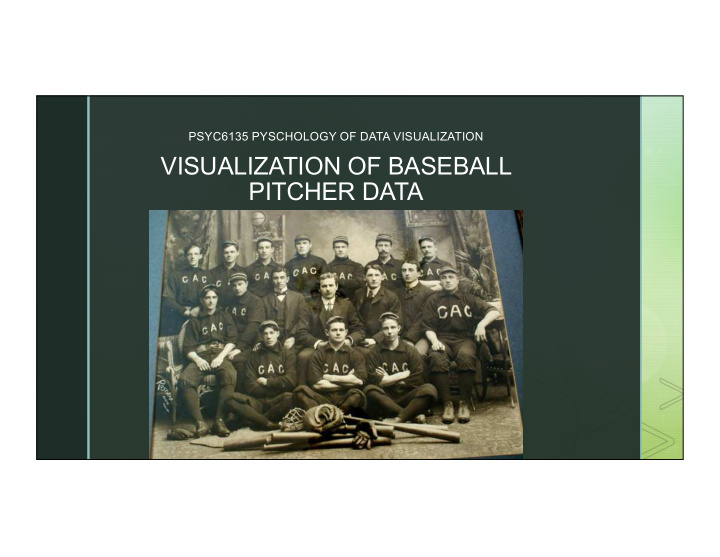 visualization of baseball pitcher data