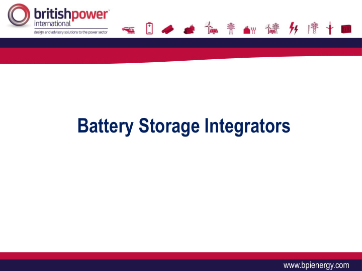 battery storage integrators battery storage integrators