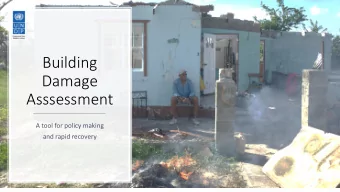 Building  Damage  Asssessment  A tool for policy making  and rapid recovery  Technical expertise