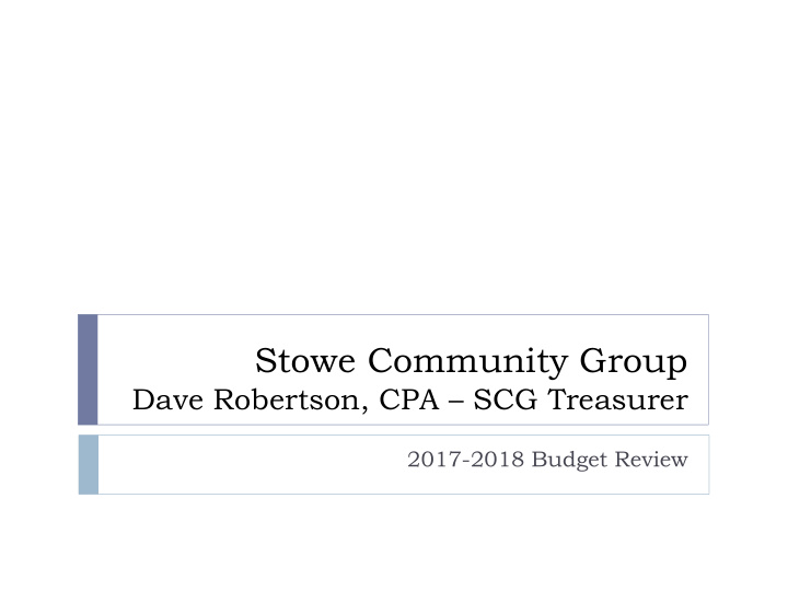stowe community group