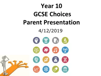 GCSE Choices  Parent Presentation  4/12/2019  Welcome &amp; Whos who  Mrs Yeates:  Head of