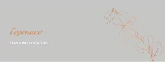 BRAND PRESENTATION  Brand Presentation  EVERY CUP IS A JOURNEY  Coperaco Coperaco is a boutique