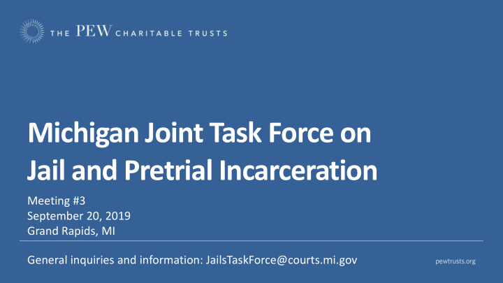 jail and pretrial incarceration