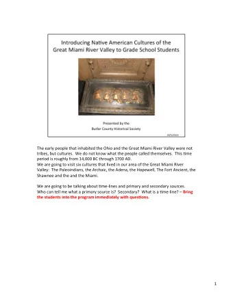 The  early  people  that  inhabited  the  Ohio  and  the  Great