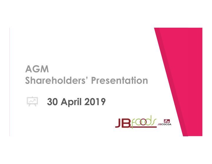 agm shareholders presentation 30 april 2019 disclaimer