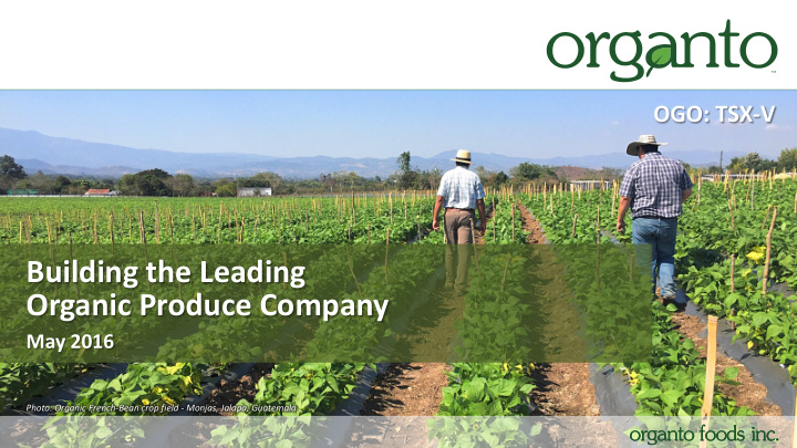 building the leading organic produce company