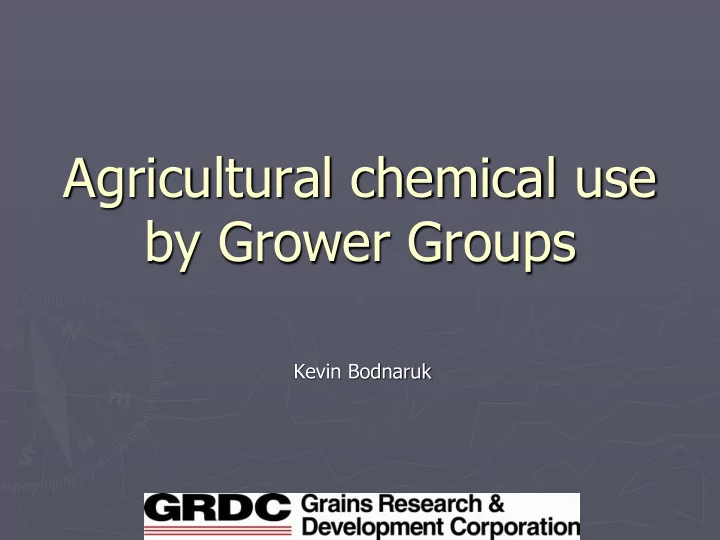 agricultural chemical use by grower groups