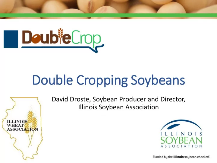 double cropping soybeans