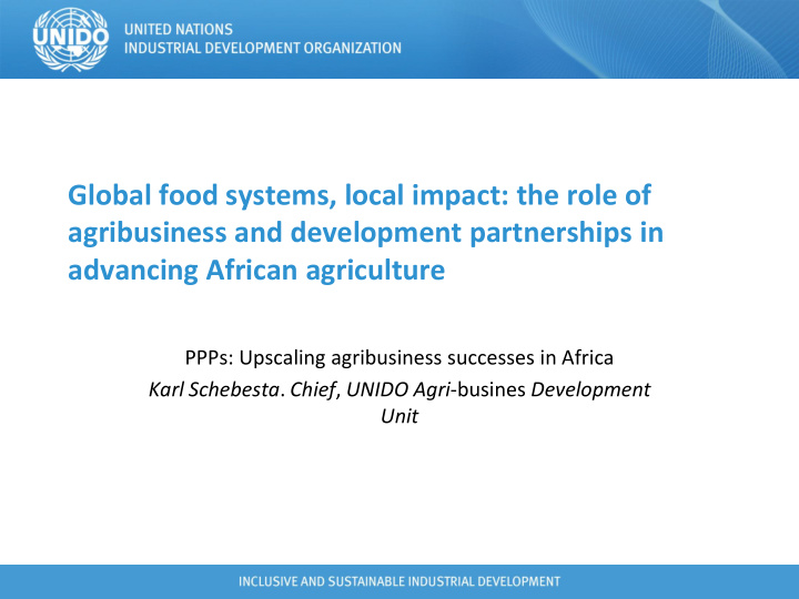 advancing african agriculture