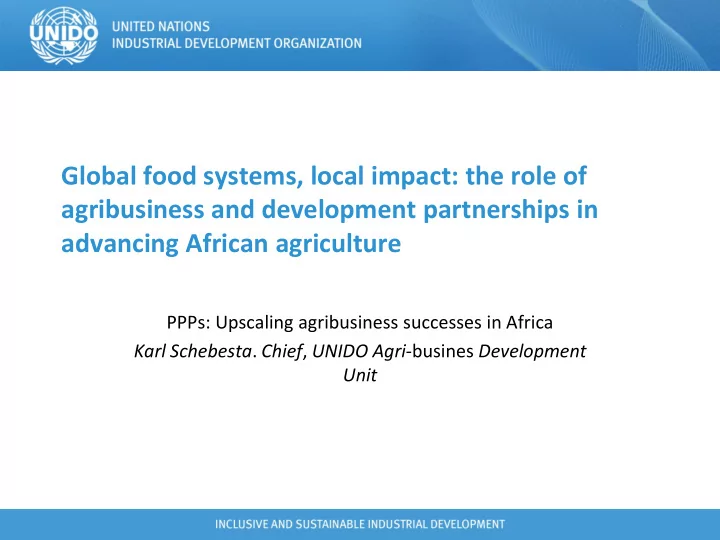 advancing african agriculture