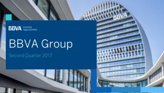 BBVA Group  Second Quarter 2017  2  Disclaimer  This document is only provided for information
