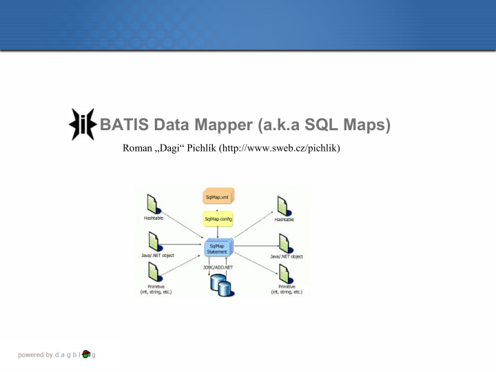 batis data mapper a k a sql maps