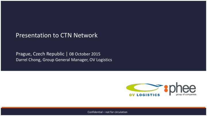 presentation to ctn network
