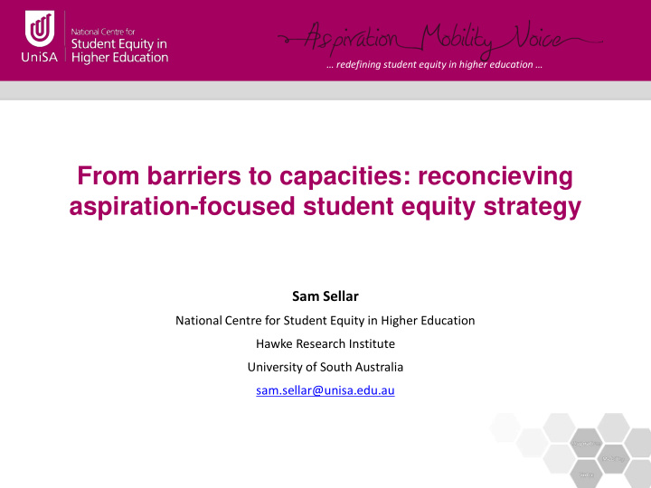 from barriers to capacities reconcieving aspiration