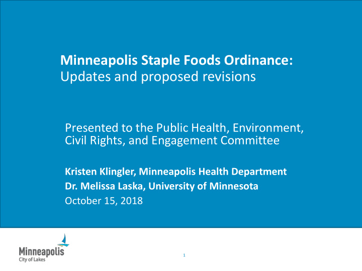 minneapolis staple foods ordinance updates and proposed