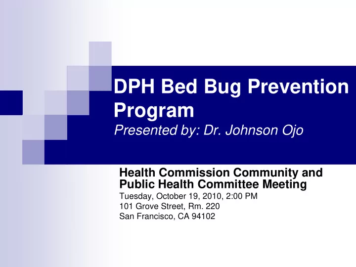 dph bed bug prevention program