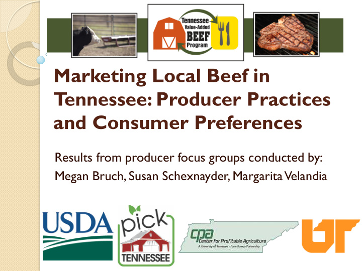 marketing local beef in t ennessee producer practices and