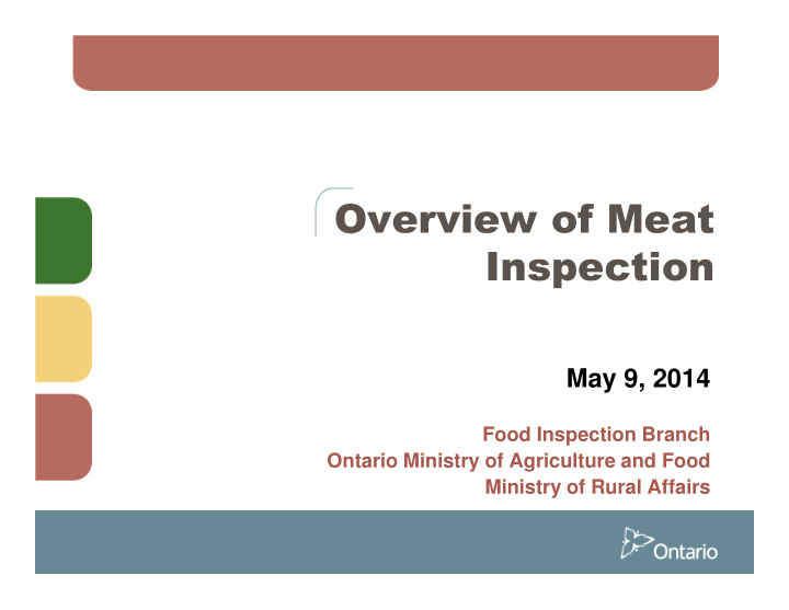 may 9 2014 food inspection branch