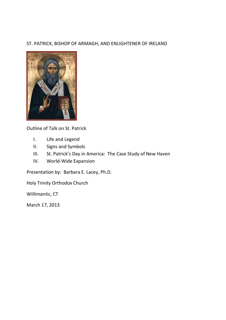 st patrick bishop of armagh and enlightener of ireland