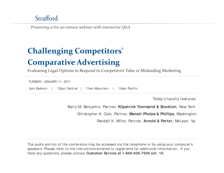 challenging competitors g g p comparative advertising