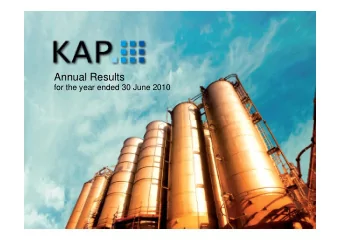 Annual Results  for the year ended 30 June 2010  Annual Financial Results  ended 30 June 2010