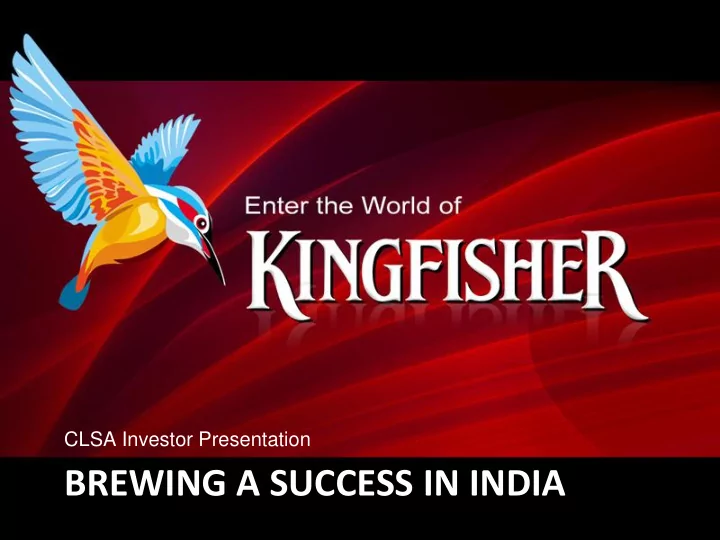 brewing a success in india disclaimer