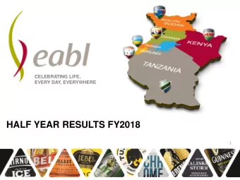 HALF YEAR RESULTS FY2018  YEAR ENDED DECEMBER 2016  1  F18 H1 Commercial Review  HALF YEAR Andrew