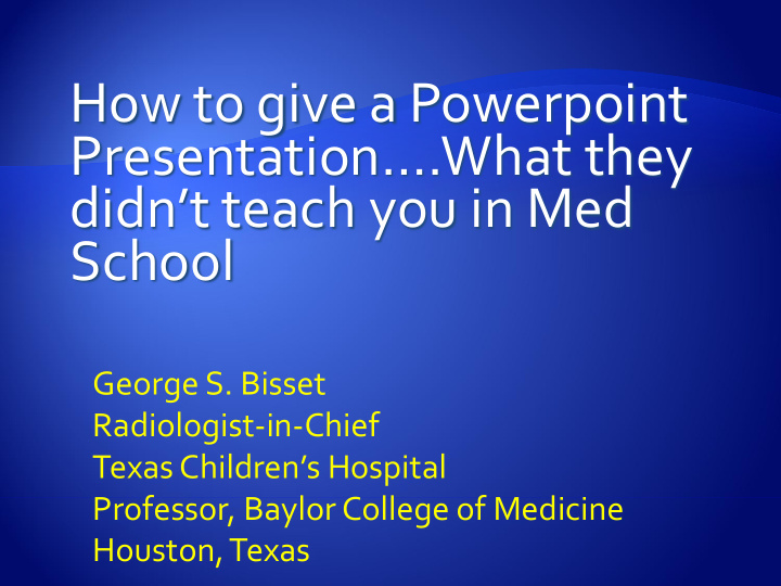 how to give a powerpoint presentation what they didn t
