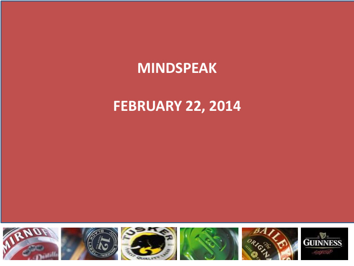 mindspeak february 22 2014 agenda