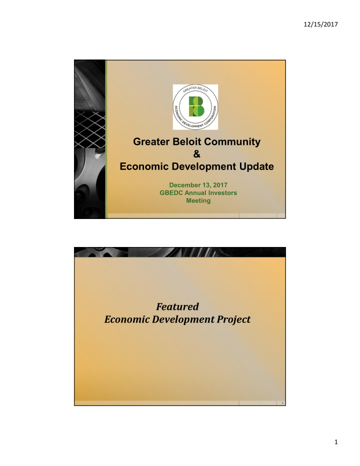 featured economic development project