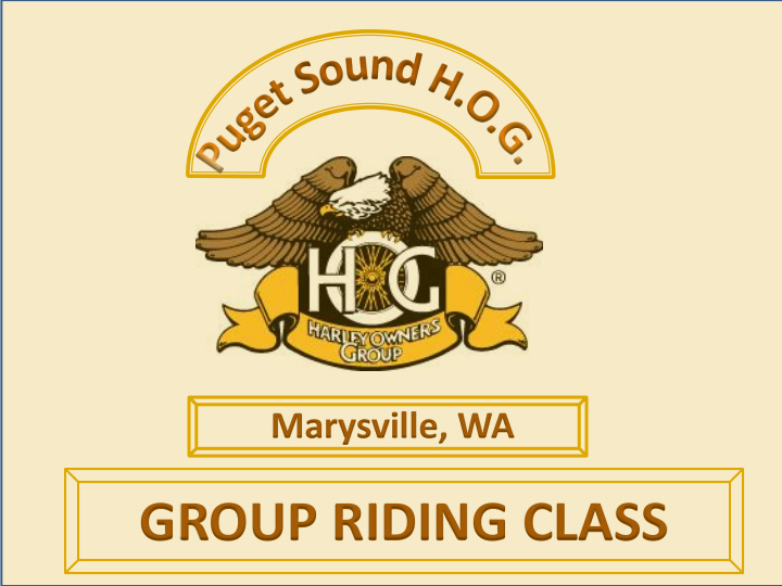 group riding class prior to leaving the house
